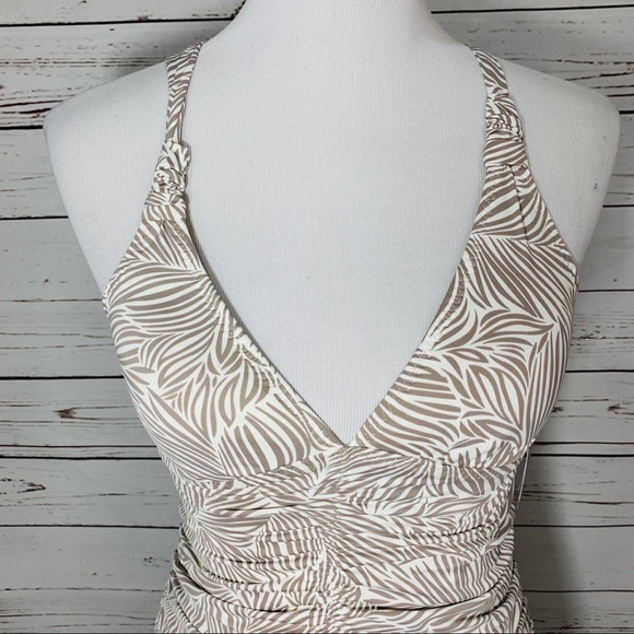 ATHLETA NWT Foxtail Taupe Aqualuxe Tankini - Picture 4 of 7